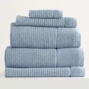 Renee Taylor Cambridge Textured 5 Piece Blue Mirage Towel Pack