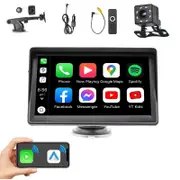 7" Wireless For CarPlay Android Auto Screen Car Radio Multimedia Player Portable
