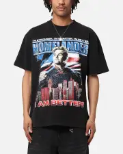 [GOAT CREW] Goat Crew X The Boys Homelander Vintage T-shirt Black Acidwash - Size M M Black Acidwash