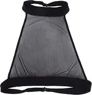 [GRRKDFQ] Women Lingerie Mesh See-Through Camisole Bra Halter Neck Backless Bustier
