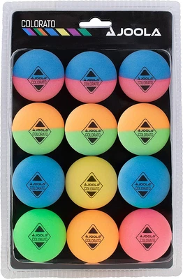 Joola Colorato Table Tennis Ball Set with 12 Colourful Balls Table Tennis Bal...
