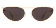 Alexander McQueen AM0424S Sunglasses Women Gold 62mm New 100% Authentic