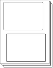 4.75 x 6.75 inch Shipping Labels - 2 per Sheet, 100 Labels, 50 Sheets for Inkjet & Laser Printers OfficeSmartLabels