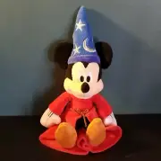 Disney Mickey Mouse 90 Years Sorcerer's Apprentice 10" Plush New without Tag