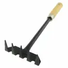 Wooden Handle Metal Garden Yard Hand Tool Soil Bow Rake
