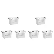 6x Boxsweden Woven Stackable Basket Storage Rect w/ Wheels 33x21.5cm Assorted
