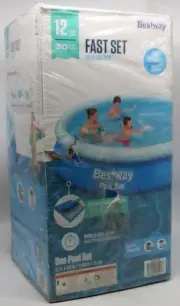 Bestway Fast Set 12’ x 30” Round Inflatable Pool Set w/ Pump & Filter 57481E New