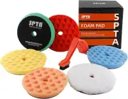Polishing Pads, 5Pc 6 Inch 150Mm Orbital Buffer Polisher Pads and 1Pc Microfiber