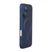 For iPhone 16 Plus Case, Silicone MagSafe Compatible Cover, Lens Protection, Dark Blue