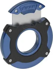 XIKAR Enso Tabletop Cigar Cutter, Guillotine Stainless Steel Blades, 68RG - Blue