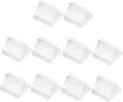 10pcs Playing Card Dispenser Playing Cards Table Top Sign Holder Tabletop Sign Holder Stand Kit for Table Desktop for Adults Plastic Transparent