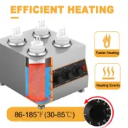 220V 4 Bottles Commercial Jam Cheese Heat Melter Electric Sauce Warmer Machine