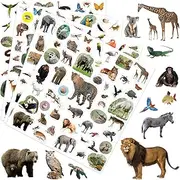 Jungle Animal Stickers 400 Safari Animal Assortment 8 Sheets
