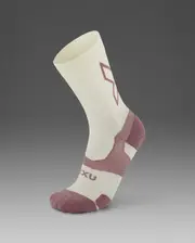 Vectr Light Cushion Crew Socks, 2XU, S, Harbor Mist/Dusted Grape, Unisex