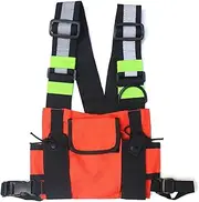 Maizoon Multifunctional Unisex Chest Bag Reflective Vest Two-Way Radio Talkie Hands-Free Suitable for Running and Hiking