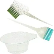 Hair Dye Brush Bowl Set Hair Dye Tool Kit Reusable Mixing Bowl for Salon Home Use