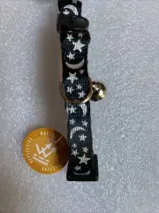 New Whisker City Cat Collar Easy Release Kitten Cat Moon Stars Reflect + Bell