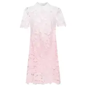 [Oscar de la Renta] Ombre Peony Guipure Shift Dress