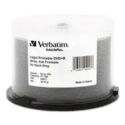 Verbatim DVD+R 4.7GB 16X DataLifePlus White Inkjet Printable, Hub Printable -...