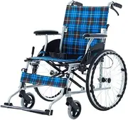 Folding Self Propelled Wheelchair with Swing Away Leg Rests and Locking Hand Brakes Lightweight Transport Chair for Aldults
