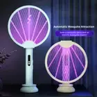 Electric Fly Swatter Racket 2-In-1 Intelligent Bug Zapper With Usb Rechargea FD5