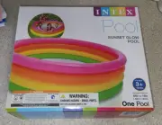 NEW Intex Sunset Glow 56441EP Inflatable Kid Pool 66" x 18" Rainbow Ages 3+