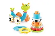 Yookidoo Musical Crawl 'N' Go Snail Toy with Stacker - Promotes Baby's Crawling and Walking. Rolls and Spins Its Shell As It Moves.