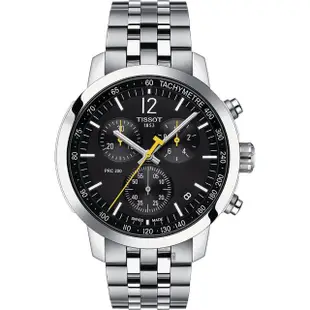 【TISSOT 天梭】T-Sport系列 PRC200 競速三眼計時手錶 送行動電源(T1144171105700)