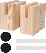 BQLZR 10x5x8.5cm Wood Table Desk Bed Risers Lift Furniture Lifter Storage for 1.2CM Groove Feet Up to 5CM Lift Pack of 2