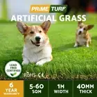 Prime Turf Artificial Synthetic Grass Fake Lawn 5-60SQM Turf 40mm Pegs Plants