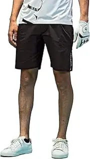リュクスエイケイエムプラス(LUXEAKMPLUS) Men's Side Zip Logo Half Pants