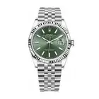 Rolex Datejust 36 Watch 36MM Green Index Hour Markers Dial Stainless Steel