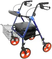 Lightweight Walking Frame Walking Frame Aid Mobility Foldable with Seat and Bag 4 Wheels for Elderly Interesting