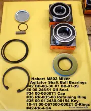 Hobart M802 Mixer Agitator Shaft Ball Bearings #42 BB-06-36 #7 BB-07-39