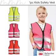 1pc Kids Safety Vest Salzmann 3M Children Reflective Vest Yellow Orange Pink