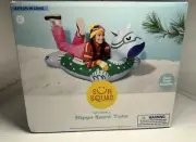 Sun Squad Inflatable Hippo Snow Tube 4 Feet Long Snow Sled