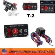 12V Racing Car Ignition Switch Panel Engine Push Button Starter Carbon Fiber LED (for: Audi)