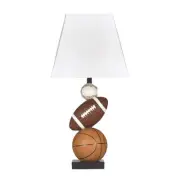 Signature Design by Ashley Nyx Poly Table Lamp in Brown and Orange