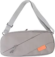 Generic Game Console Carrying Case Fit for ROG Ally, Protective Travel Storage Bag with Multiple Pockets, Shoulder Bag for Console, Controllers, Cables and Gaming Accessories (Silver)