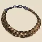 NIB Madison Braids LULU Two Strand LIGHT ASHY BROWN Adjustable Strap Headband
