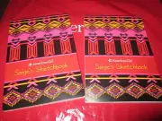 American Girl Saige's Sketchbook Set of 2 Notepads Books NEW