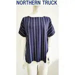 ☆一身衣飾☆ 日本品牌【NORTHERN TRUCK】深藍 條紋&素色 大尺寸 美衣~直購價399~感謝季️6/5