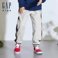 在飛比找momo購物網優惠-【GAP】男童裝 Logo印花束口鬆緊褲-灰色(890425