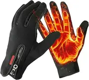 [Generic] Thermal Gloves - Touch Screen Warm Gloves, Sports Cold-Proof Ski Gloves | Waterproof Warm Gloves Men Women Touchscreen Winter Gloves, Windproof Mittens Hand Warmer for Running Cycling Driving