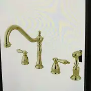 Kingston Brass Heritage KB1792ALBS Kitchen Faucet Widespread Polished Brass