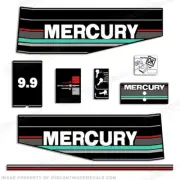 Fits Mercury 1993 9.9HP Outboard Engine Decals - Teal