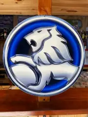 HOLDEN BLUE LION 560MM DIAMETER TIN METAL SIGN PERFECT BAR MAN CAVE HOT ROD
