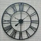 80cm Large Huge Wrought Iron Roman Numerals Wall Clock Art Deco Metal