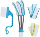 Blind Cleaner Duster and Brush Kit with 2 Removable Microfiber Sleeves