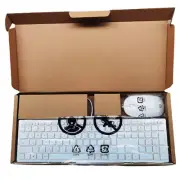 Japanese layout white USB wired keyboard and mouse set for HP TPC-C003K